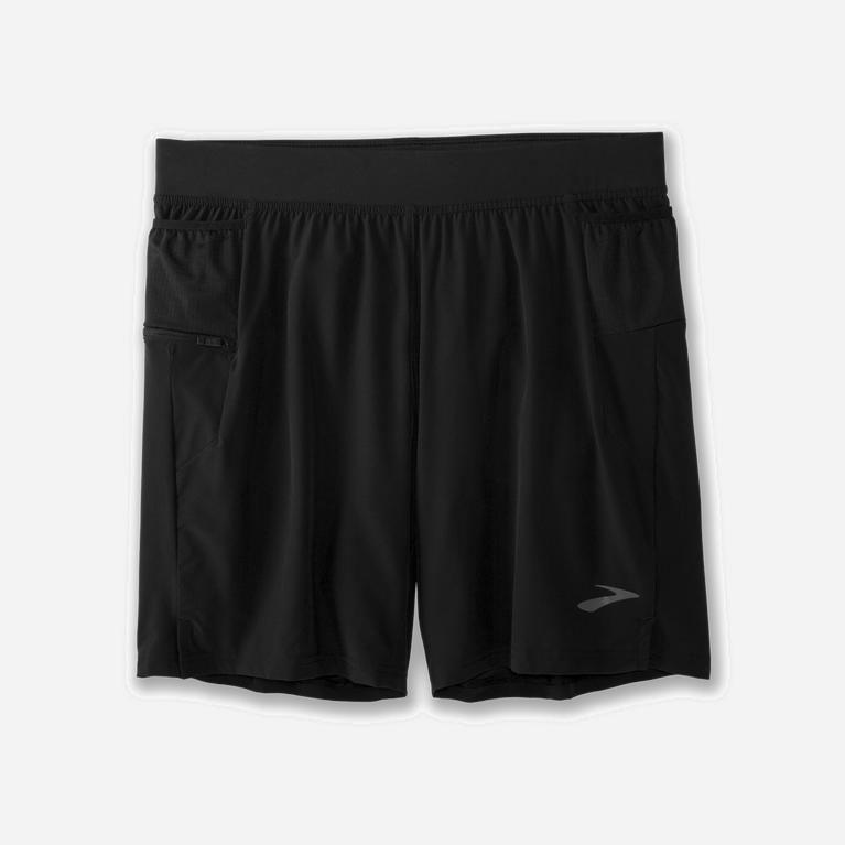 Brooks Sherpa 7 2-In-1 Mens Running Shorts Ireland Black (RKXD-76190)